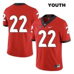 Youth Georgia Bulldogs NCAA #22 Jes Sutherland Nike Stitched Red Legend Authentic No Name College Football Jersey NPG0054OA